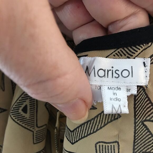 Marisol Sheer Geometric Multi Strap Cami w/ Aztec design Size Medium - Picture 5 of 5